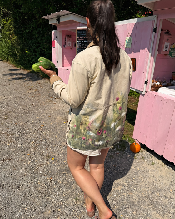 The Tennessee Meadow Field Jacket - Hand-Painted Wearable Art
