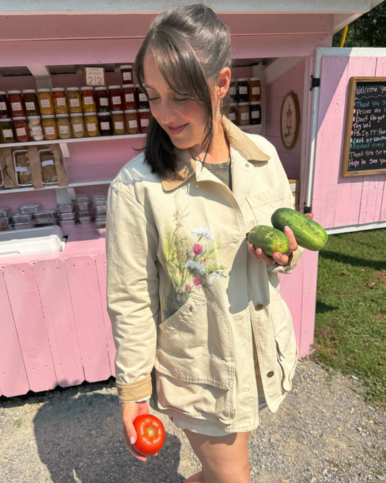 The Tennessee Meadow Field Jacket - Hand-Painted Wearable Art