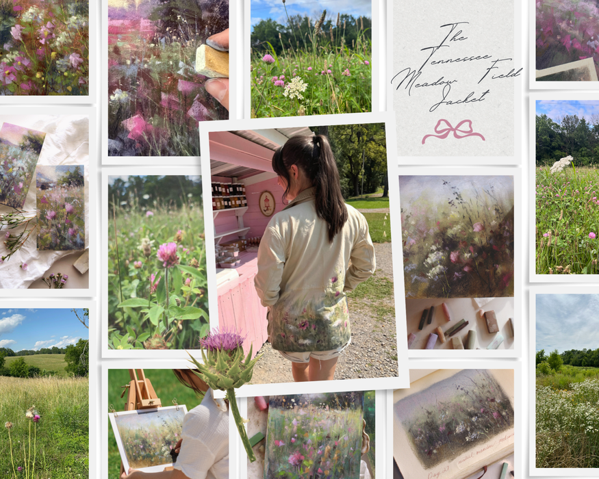 The Tennessee Meadow Field Jacket - Hand-Painted Wearable Art
