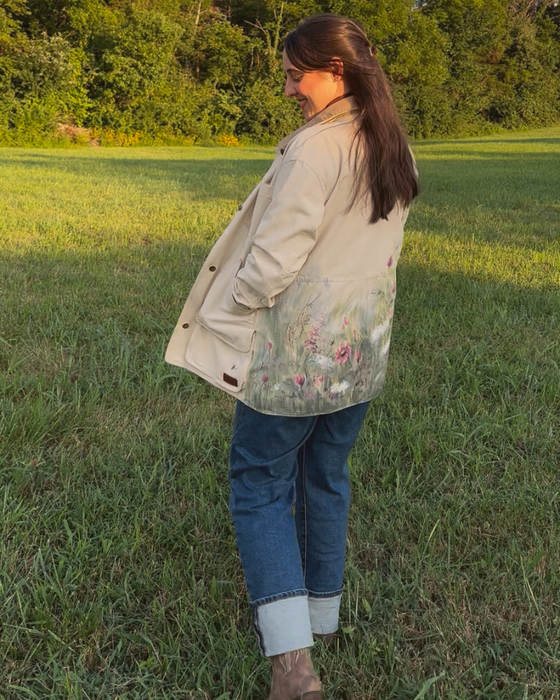 The Tennessee Meadow Field Jacket - Hand-Painted Wearable Art