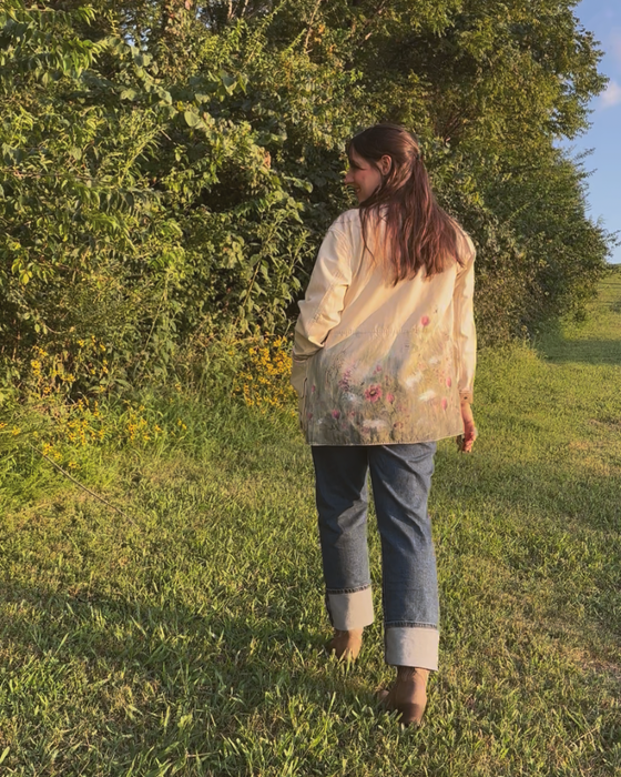 The Tennessee Meadow Field Jacket - Hand-Painted Wearable Art