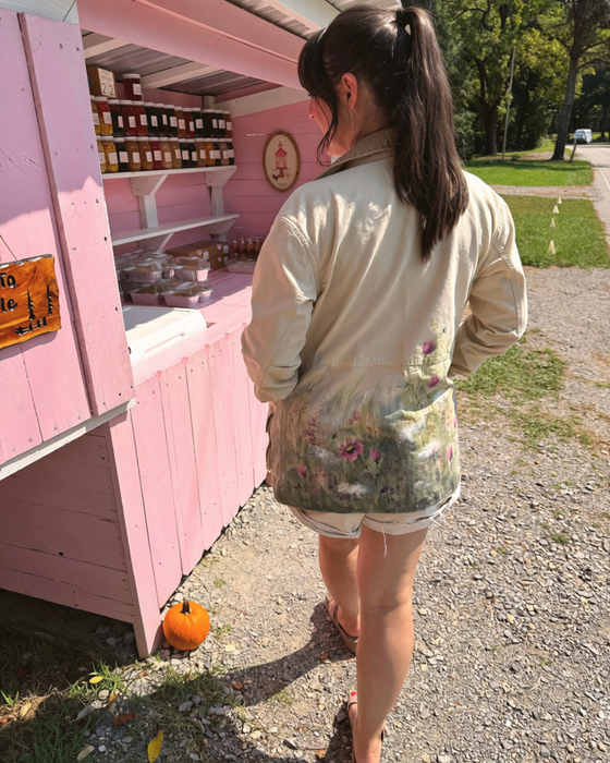The Tennessee Meadow Field Jacket - Hand-Painted Wearable Art
