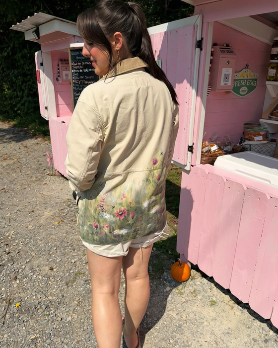 The Tennessee Meadow Field Jacket - Hand-Painted Wearable Art