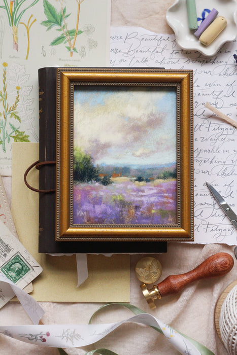 Petite Framed Lavender Painting - No 1.