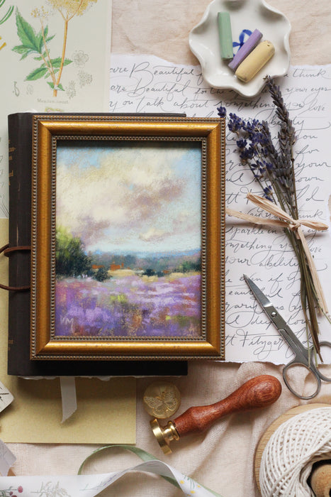 Petite Framed Lavender Painting - No 1.