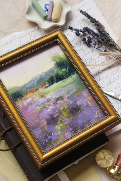 Petite Framed Lavender Painting - No 3.