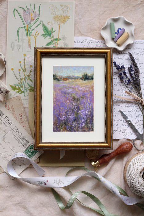 Petite Framed Lavender Painting - No 6.