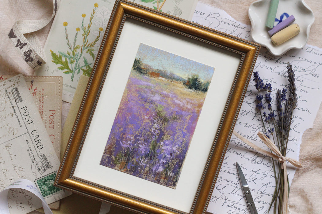 Petite Framed Lavender Painting - No 6.