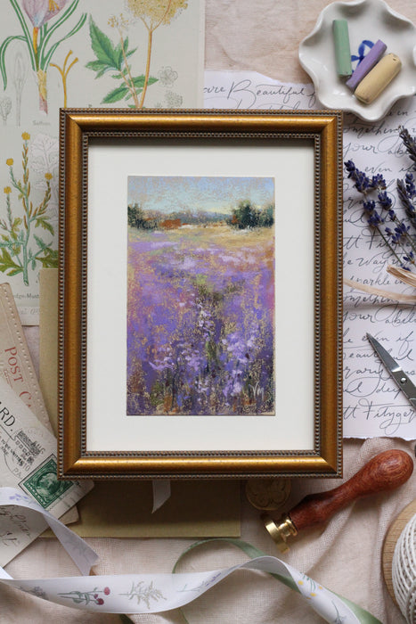 Petite Framed Lavender Painting - No 6.