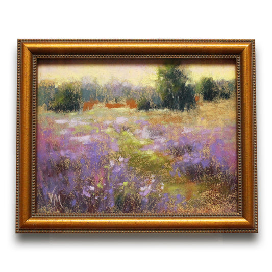 Petite Framed Lavender Painting - No 5.